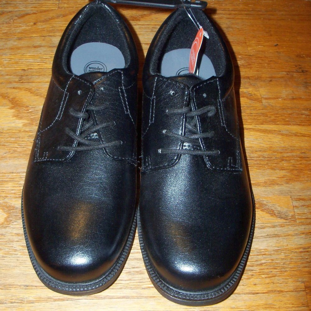 New Size 4 (Big Boy) Boys Black Lace-Up Dress Shoes
